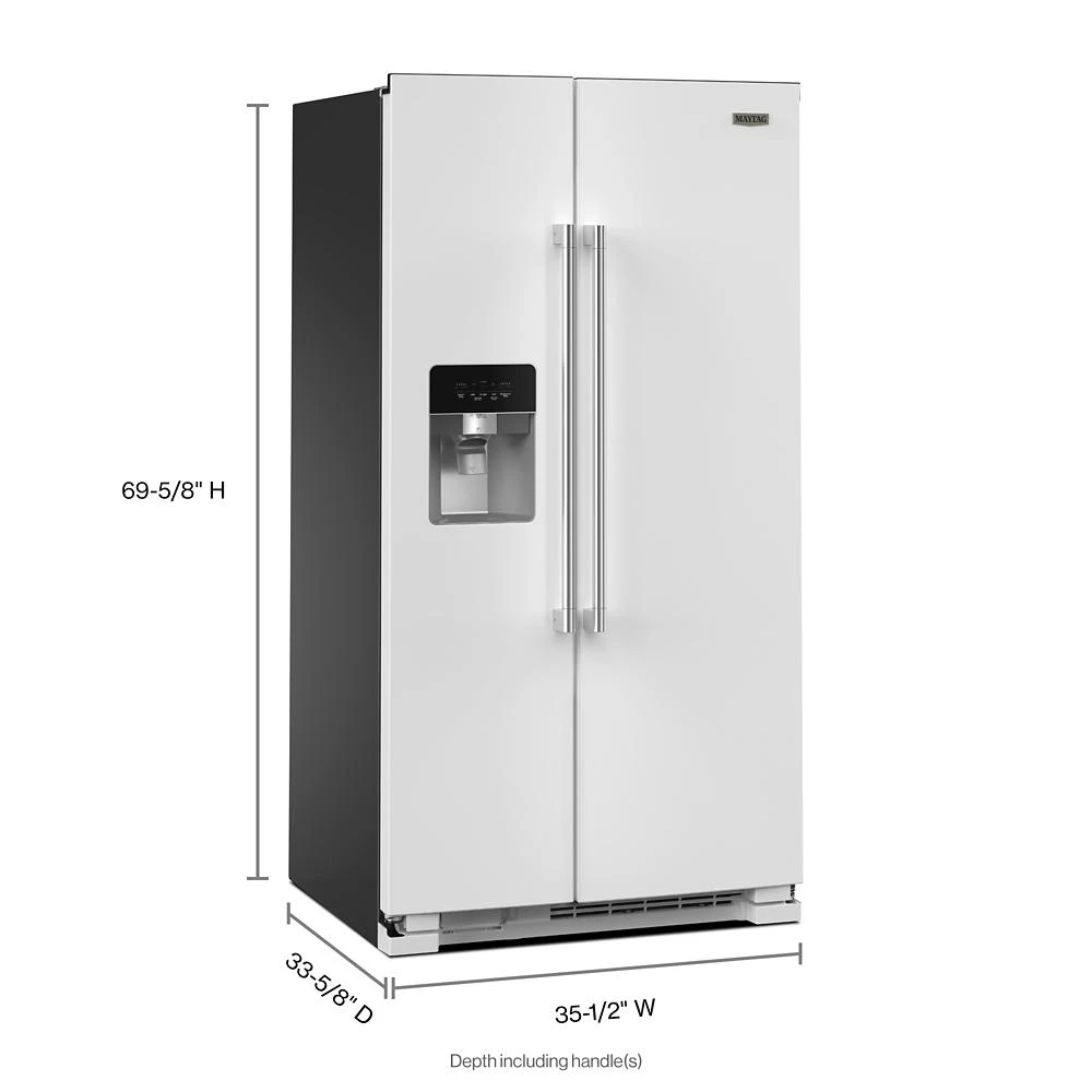 36-Inch Wide Side-by-Side Refrigerator - 25 Cu. Ft. MRSF4036PW