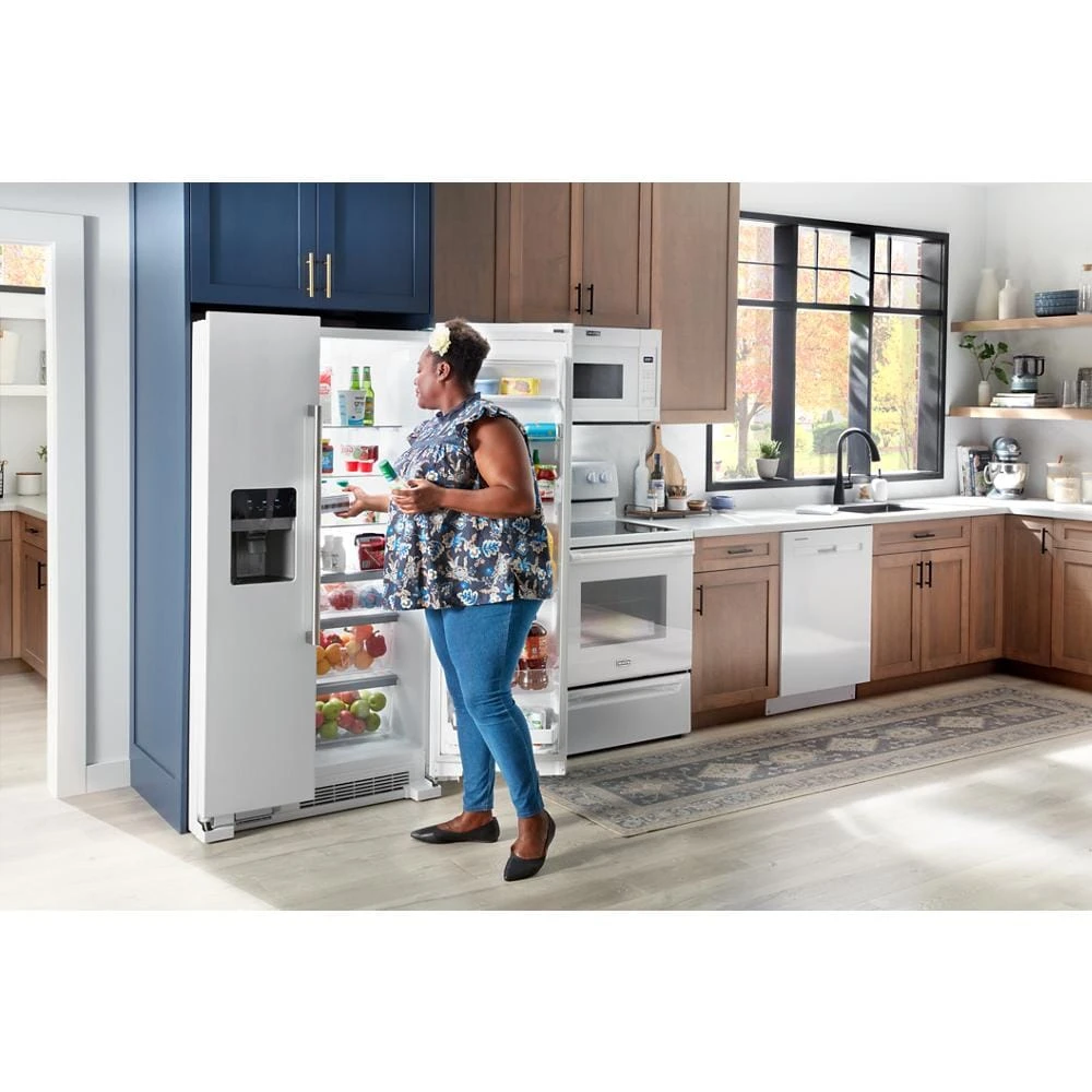 36-Inch Wide Side-by-Side Refrigerator - 25 Cu. Ft. MRSF4036PW