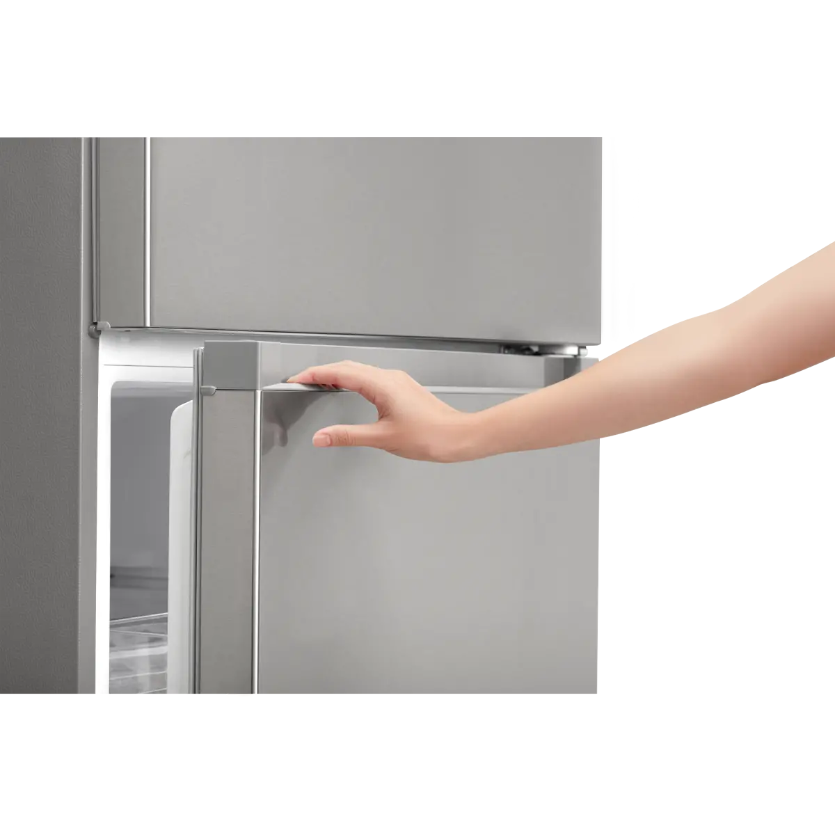14 CF Top Mount Refrigerator, Glass Shelves, Ice Maker Ready, ESTAR MRT14D3BST