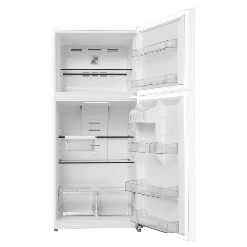 14 CF Top Mount Refrigerator, Glass Shelves, Ice Maker Ready, ESTAR MRT14D3BWW