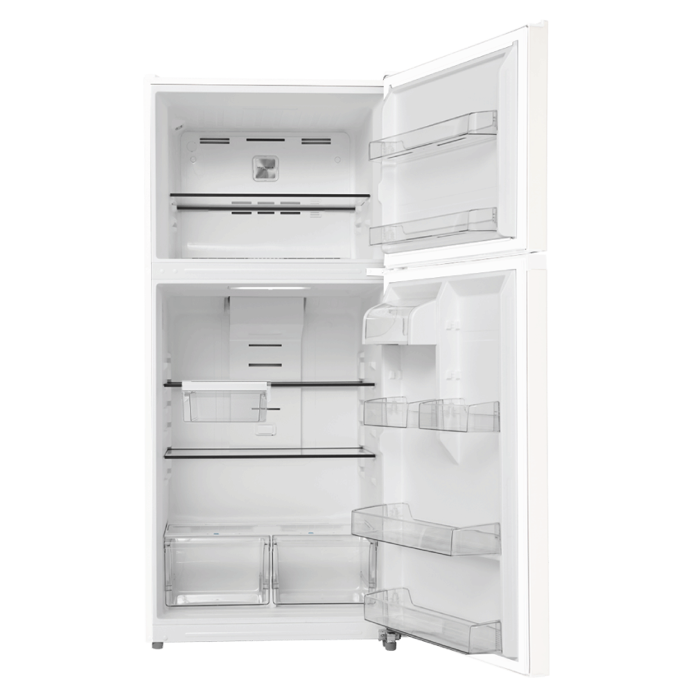 14 CF Top Mount Refrigerator, Glass Shelves, Ice Maker Ready, ESTAR MRT14D3BWW