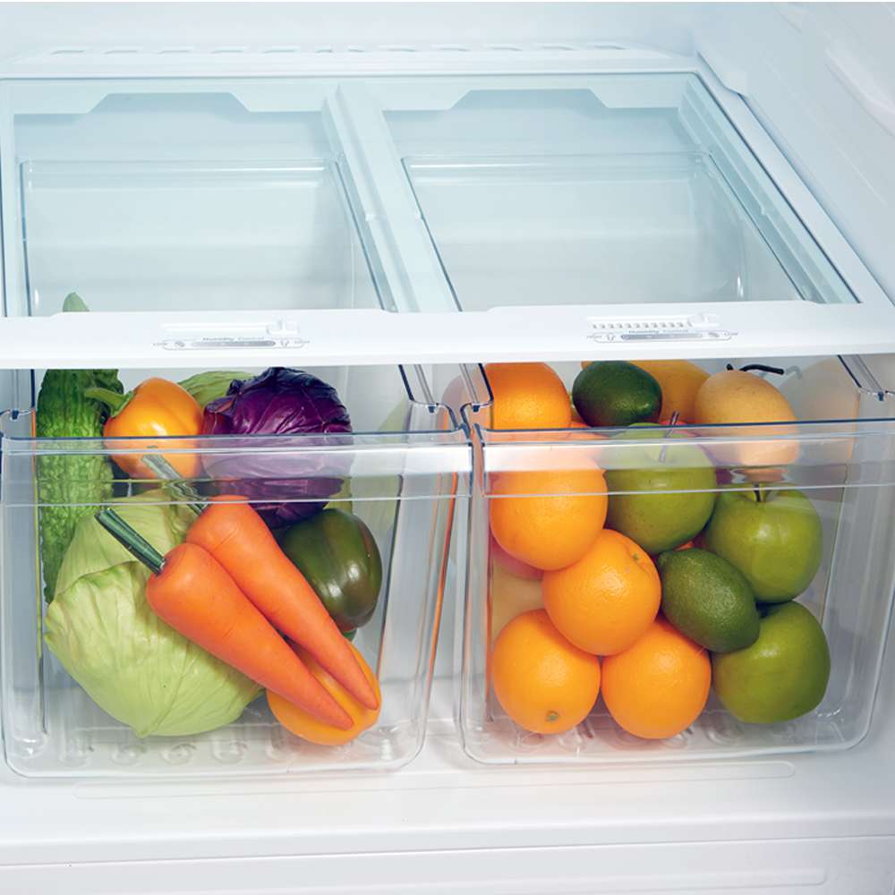 19 CF Top Mount Refrigerator, Glass Shelves, Ice Maker Ready, ESTAR MRT18S3AWW