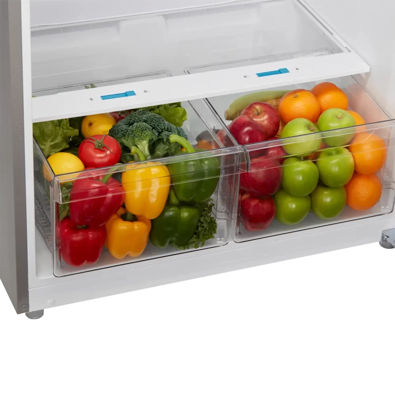 21 CF Top Mount Refrigerator, Glass Shelves, Ice Maker Ready, ESTAR MRT21D3BWW