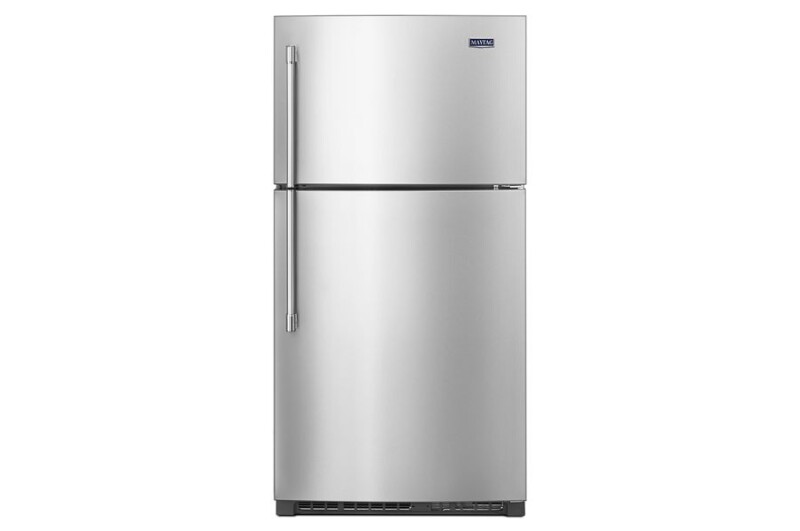 Maytag 33-Inch Wide Top Freezer Refrigerator with EvenAir Cooling Tower- 21 Cu. Ft. Fingerprint Resistant Stainless Steel MRT711SMFZ Picture 1