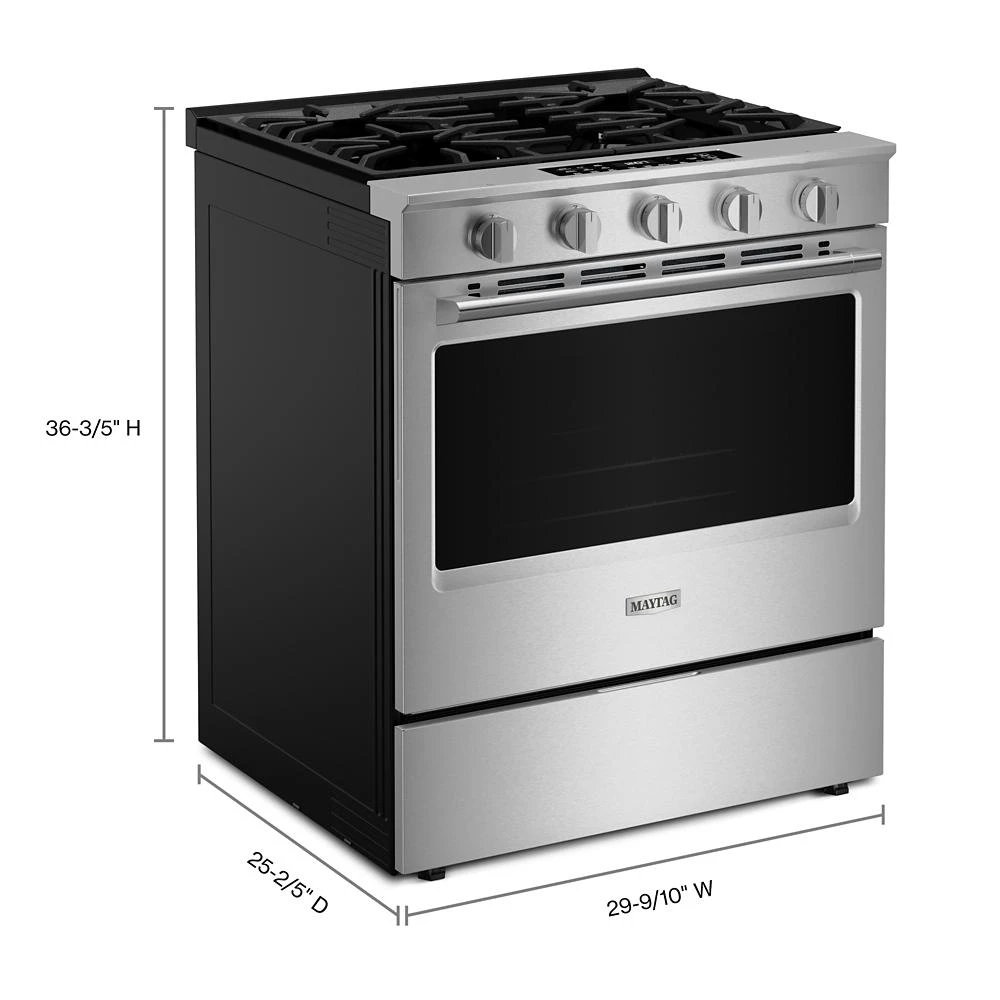 30-Inch Wide Slide-In Gas Range with Grill Mode and No Preheat Air Fry - 5.0 Cu. Ft. MSGS7030SZ