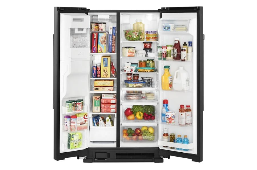 36-Inch Wide Side-by-Side Refrigerator with Exterior Ice and Water Dispenser - 25 Cu. Ft. MSS25C4MGB