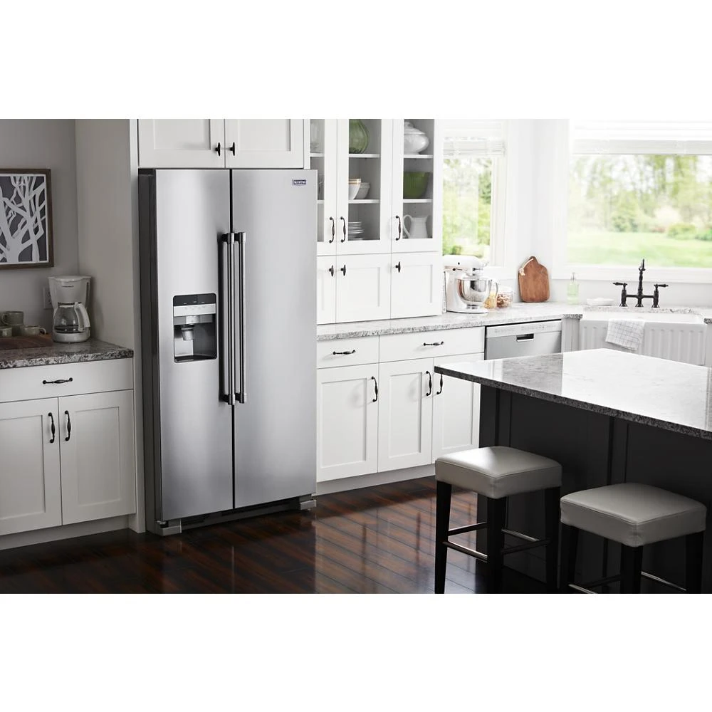 36-Inch Wide Side-by-Side Refrigerator with Exterior Ice and Water Dispenser - 25 Cu. Ft. MSS25C4MGZ