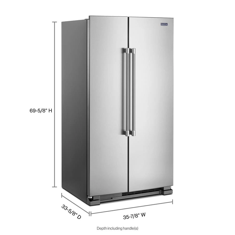 36-Inch Wide Side-by-Side Refrigerator - 25 cu. ft. MSS25N4MKZ