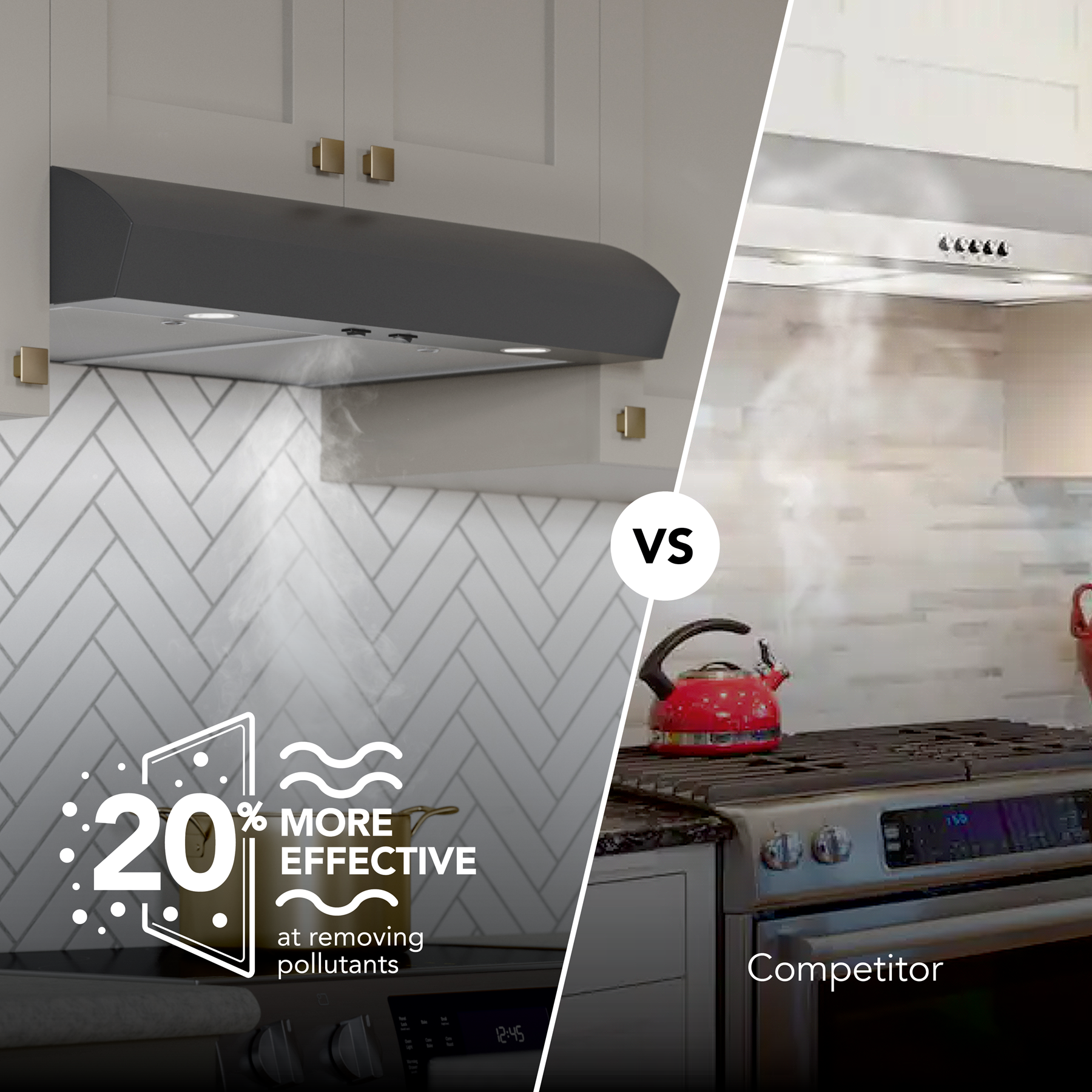 Broan-NuTone 30-Inch Under Cabinet Range Hood, ENERGY STAR, 350 Max Blower CFM, Black MTR1303BL