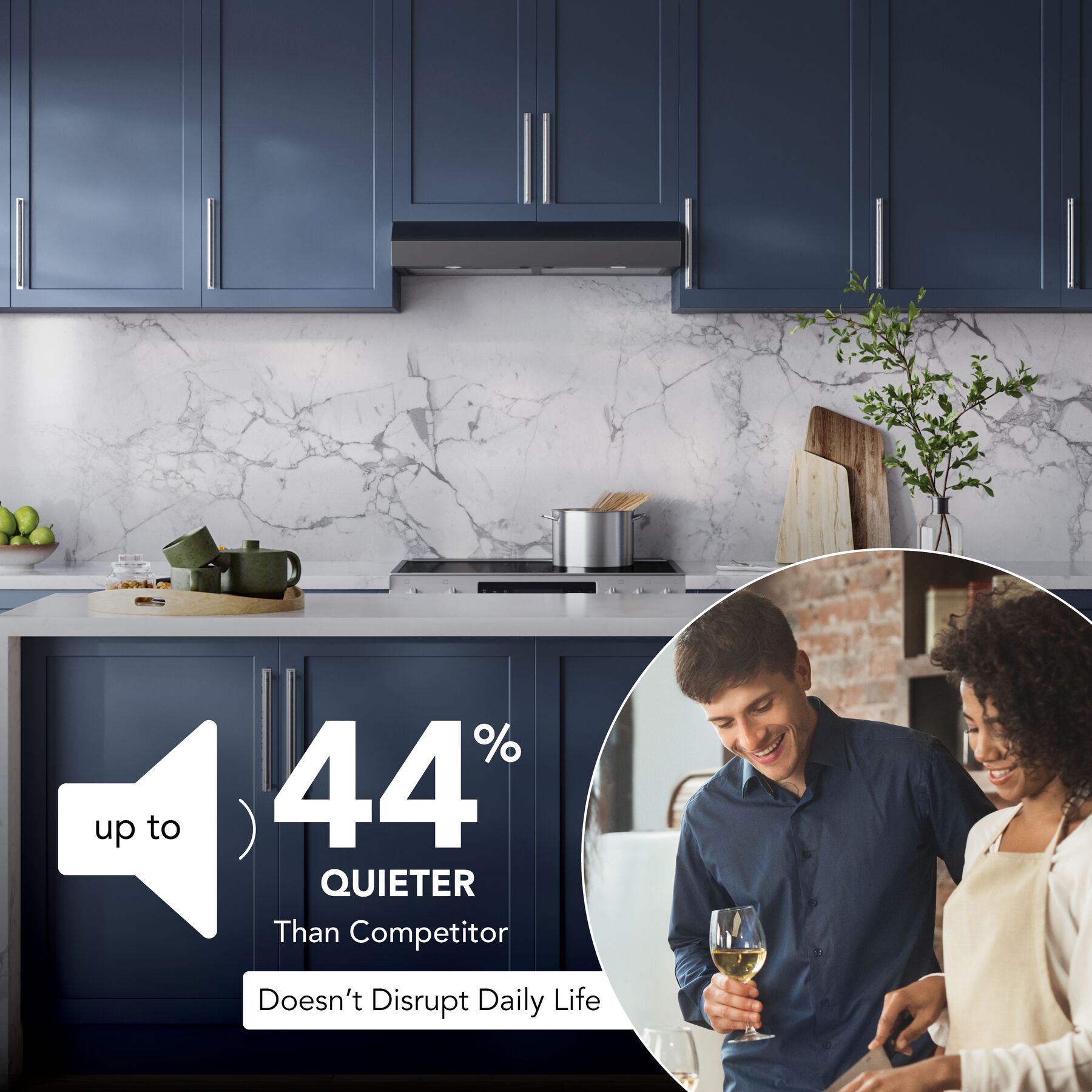 Broan-NuTone 30-Inch Under Cabinet Range Hood, ENERGY STAR, 350 Max Blower CFM, Black MTR1303BL