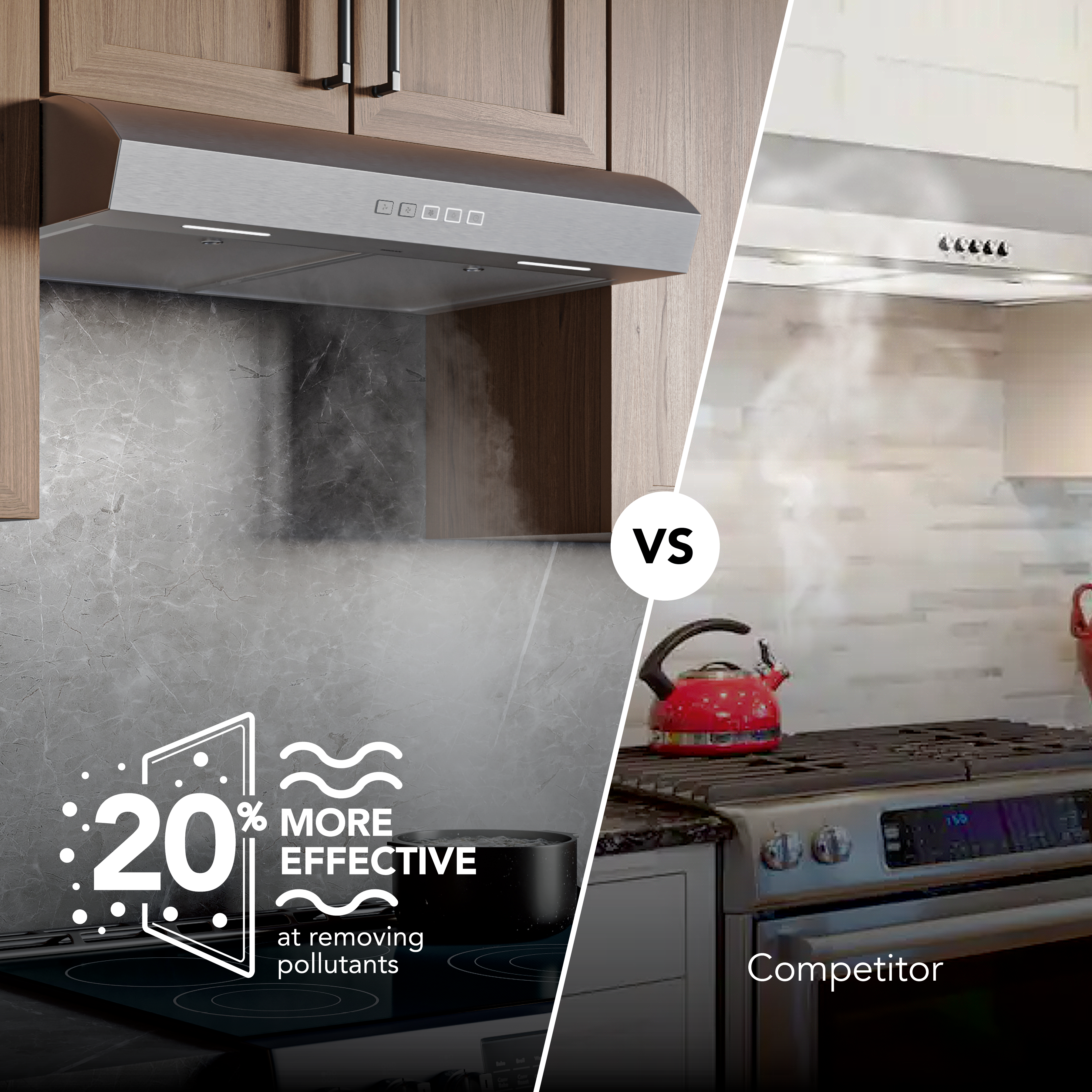 Mantra 36Inch 350 MAX Blower CFM 1.5 Sones Range Hood MTR2363SS