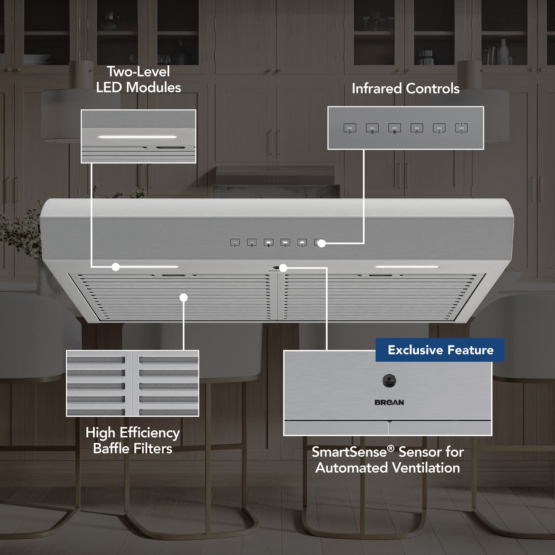Mantra 30Inch 490 MAX Blower CFM 1.1 Sones Range Hood MTR3304SS