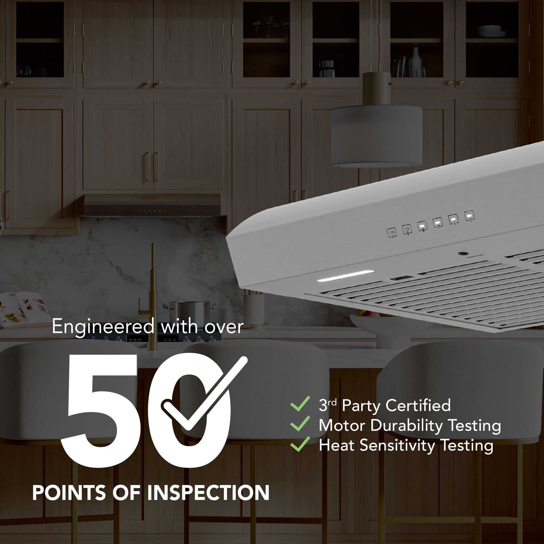 Mantra 30Inch 490 MAX Blower CFM 1.1 Sones Range Hood MTR3304SS