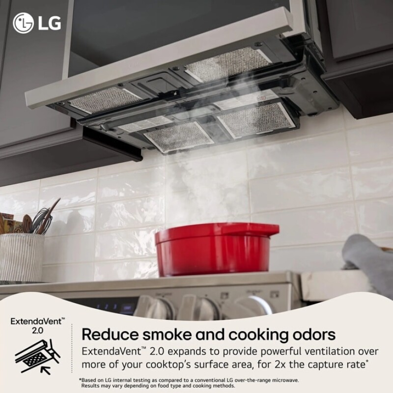 2.1 cu. ft. Smart Over-the-Range Microwave with ExtendaVent® 2.0 MVEL2125F