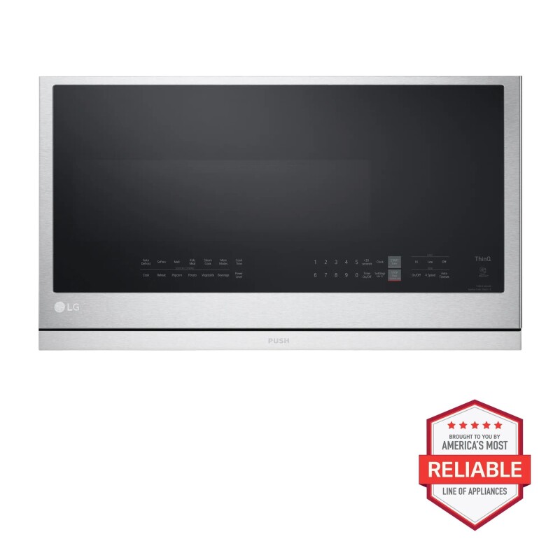 LG 2.1 cu. ft. Smart Over-the-Range Microwave with ExtendaVent®2.0 & EasyClean® Print Proof Stainless Steel MVEL2137F Picture 1