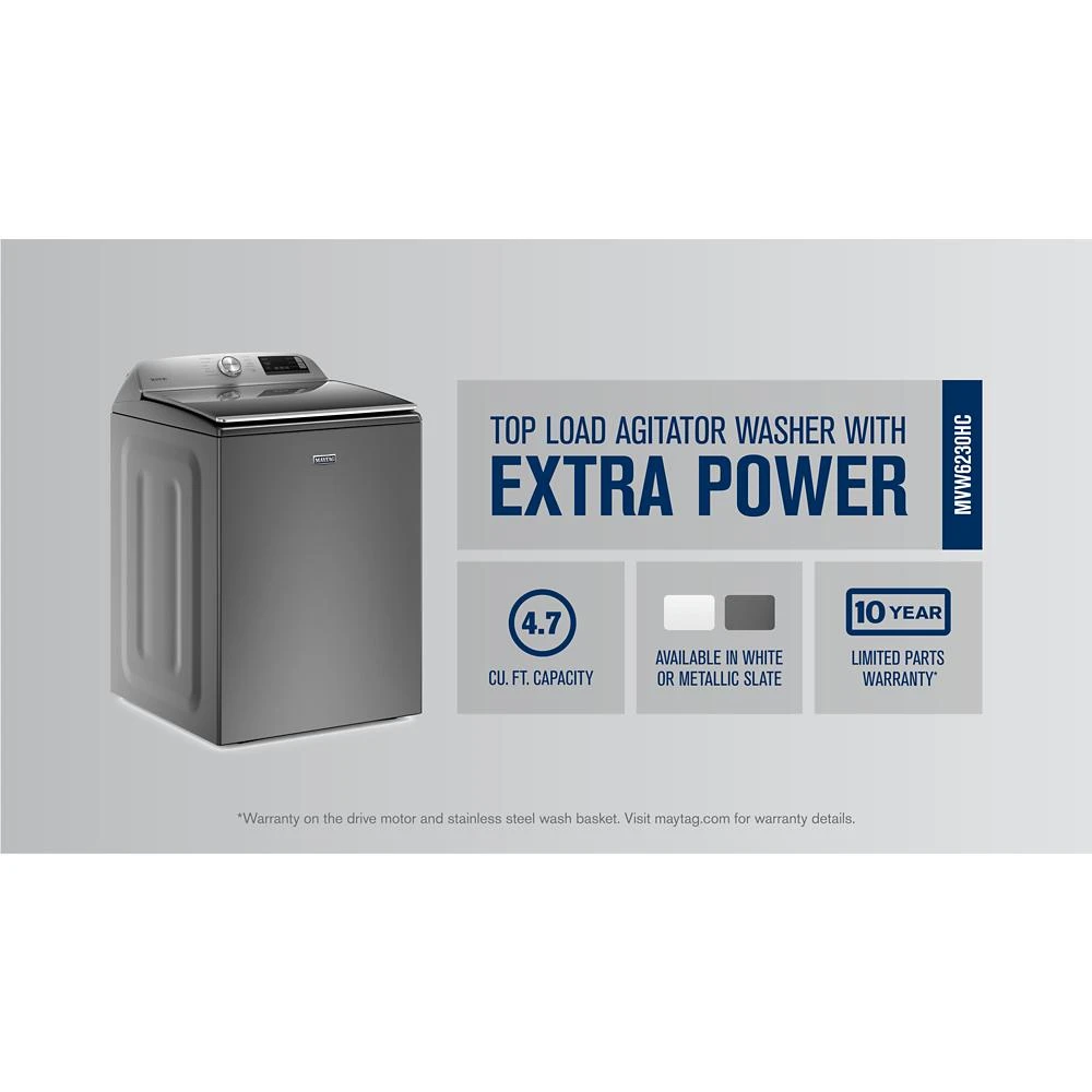 Smart Top Load Washer with Extra Power - 4.7 cu. ft. MVW6230HC