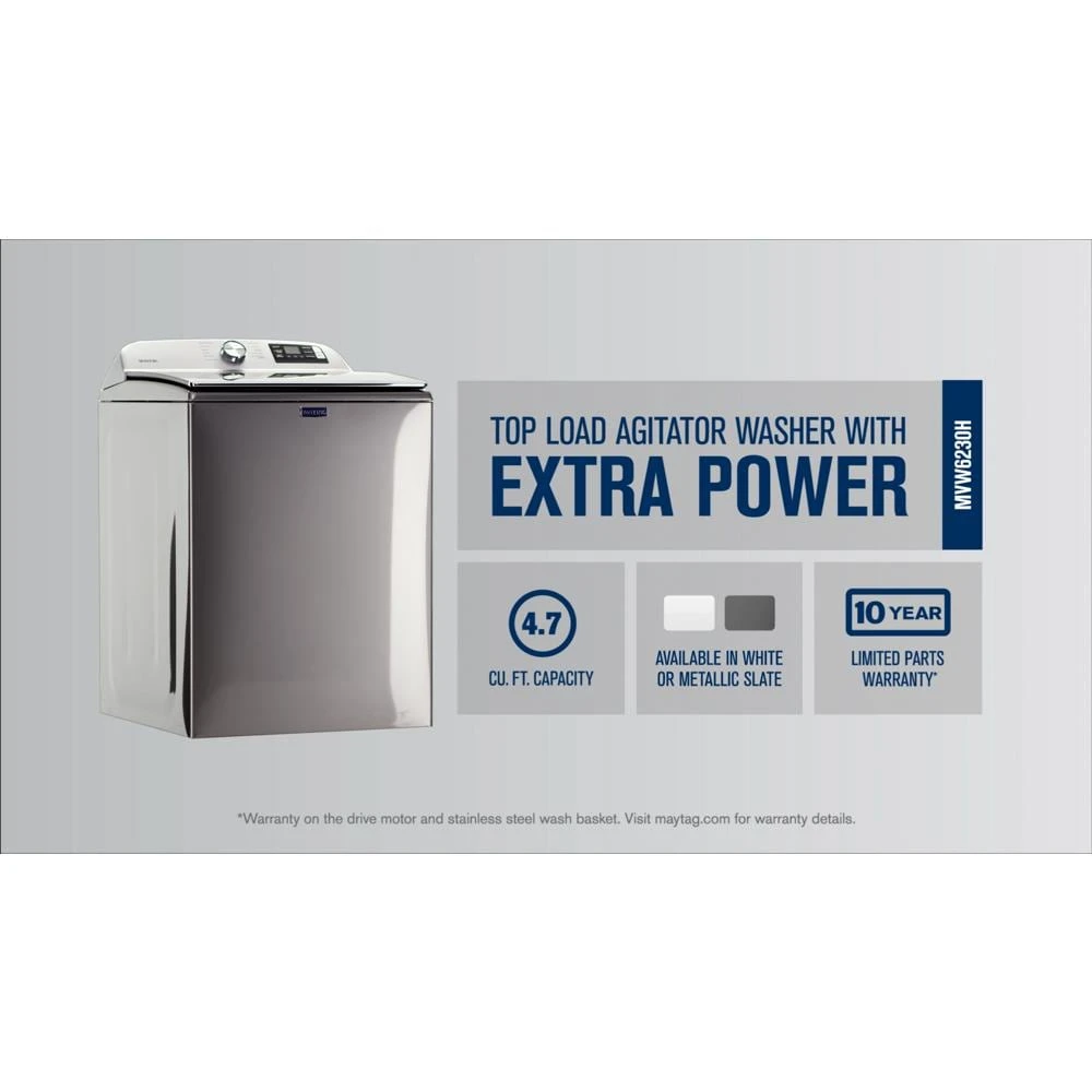 Smart Top Load Washer with Extra Power - 4.7 cu. ft. MVW6230HC