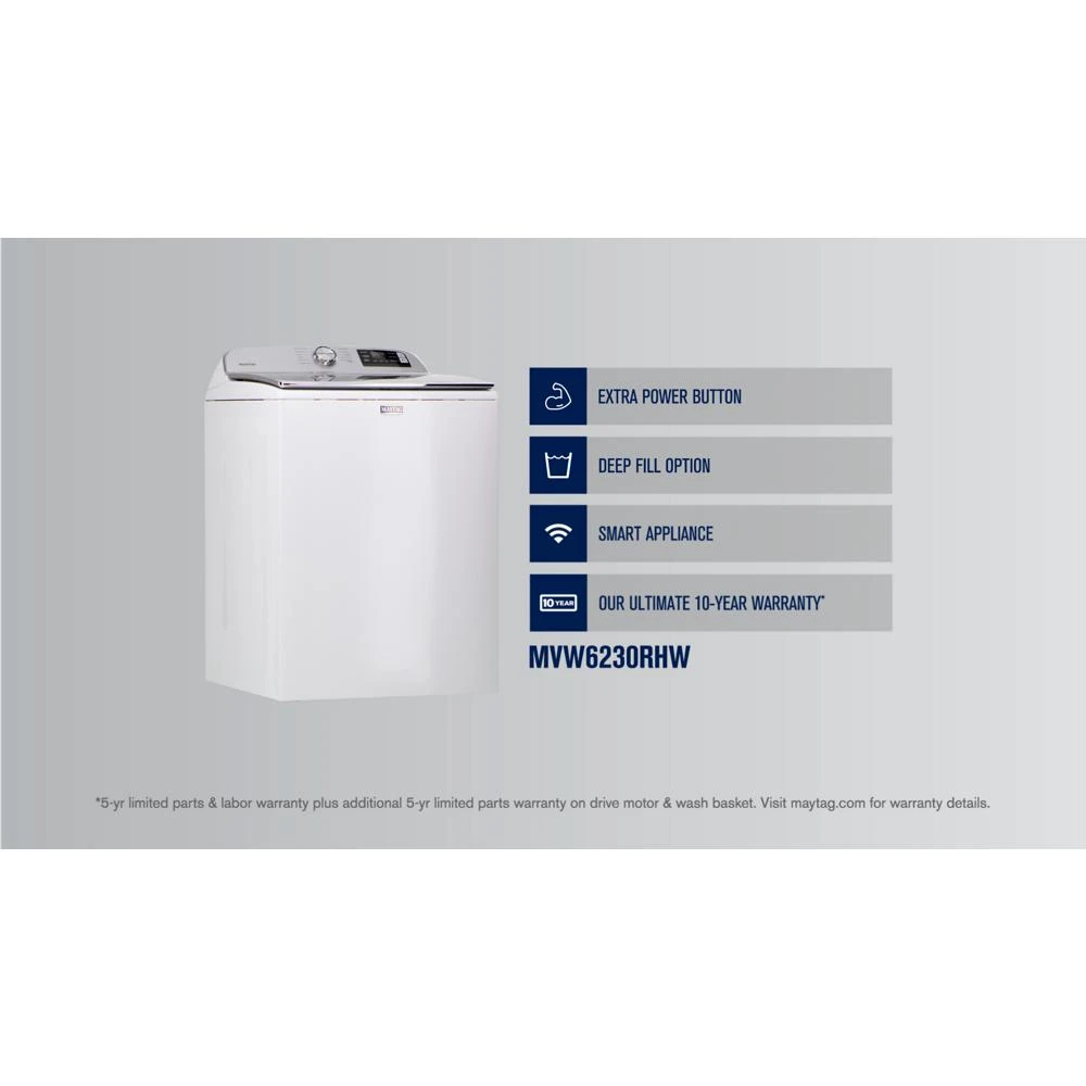 Smart Top Load Washer with Extra Power - 4.7 cu. ft. MVW6230RHW