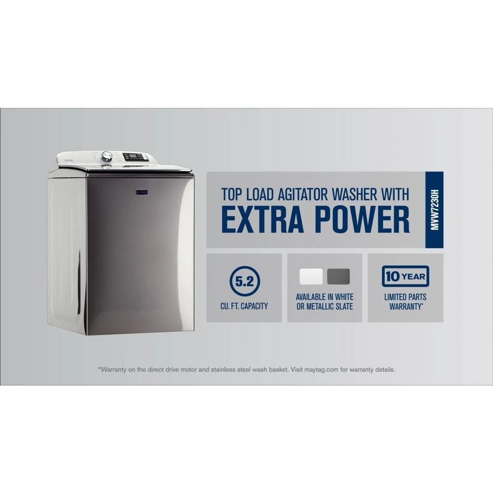 Smart Top Load Washer with Extra Power - 5.2 cu. ft. MVW7230HC