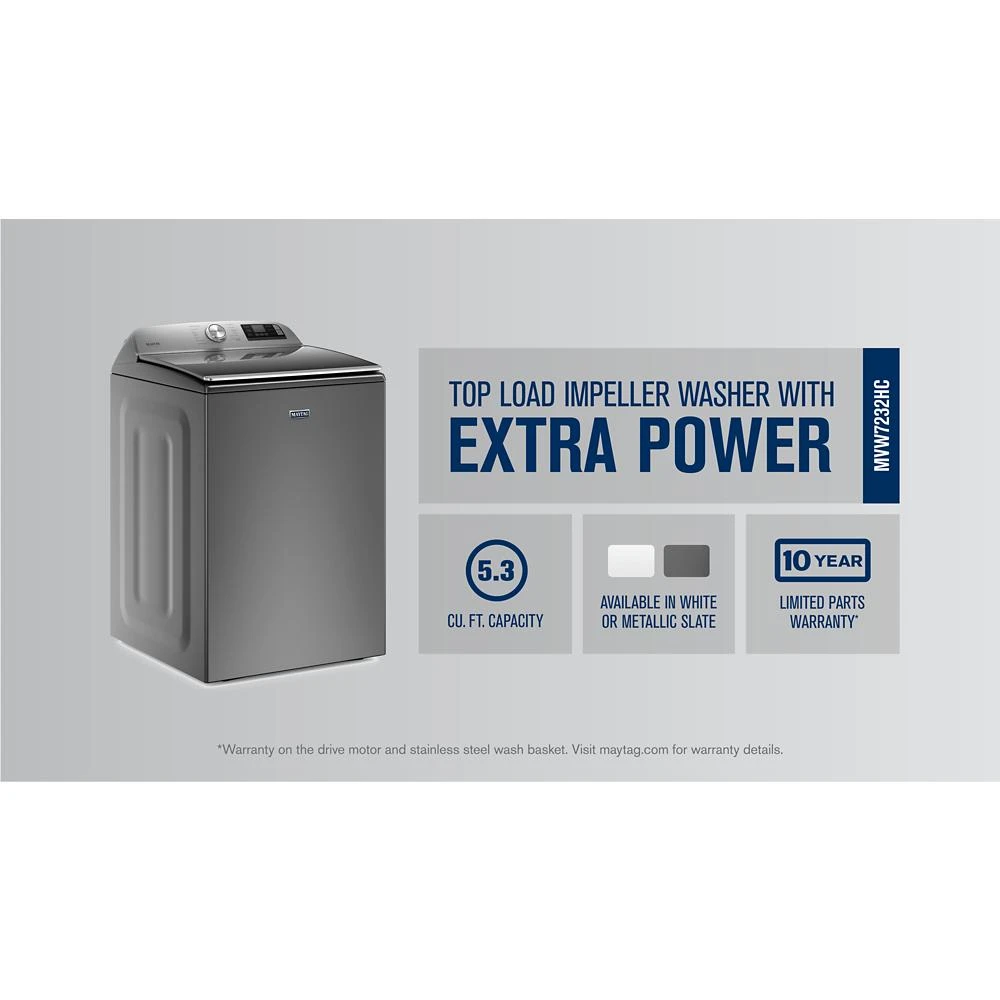 Smart Top Load Washer with Extra Power - 5.3 cu. ft. MVW7232HC