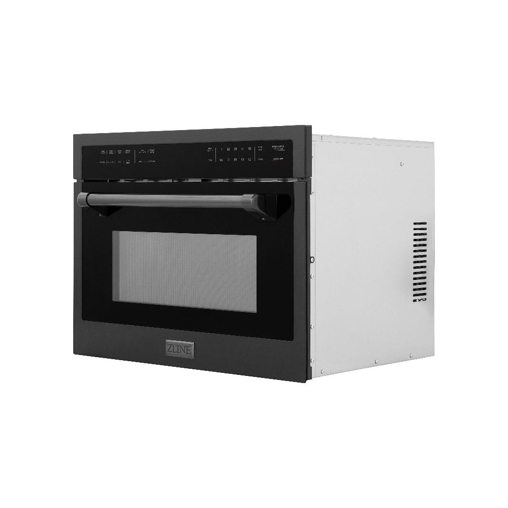 24 In. Black Stainless Steel Built-in Convection Microwave Oven With Speed And Sensor Cooking MWO24BS