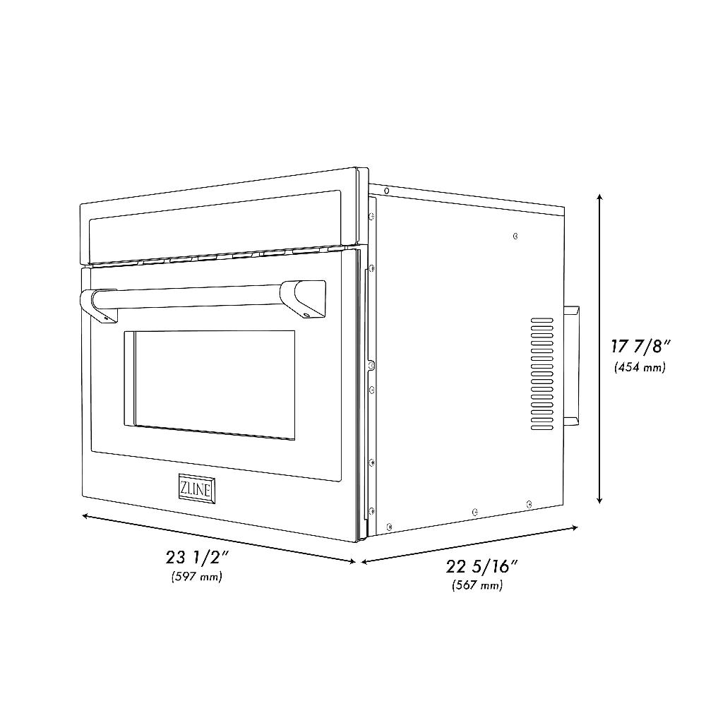 24 In. Black Stainless Steel Built-in Convection Microwave Oven With Speed And Sensor Cooking MWO24BS