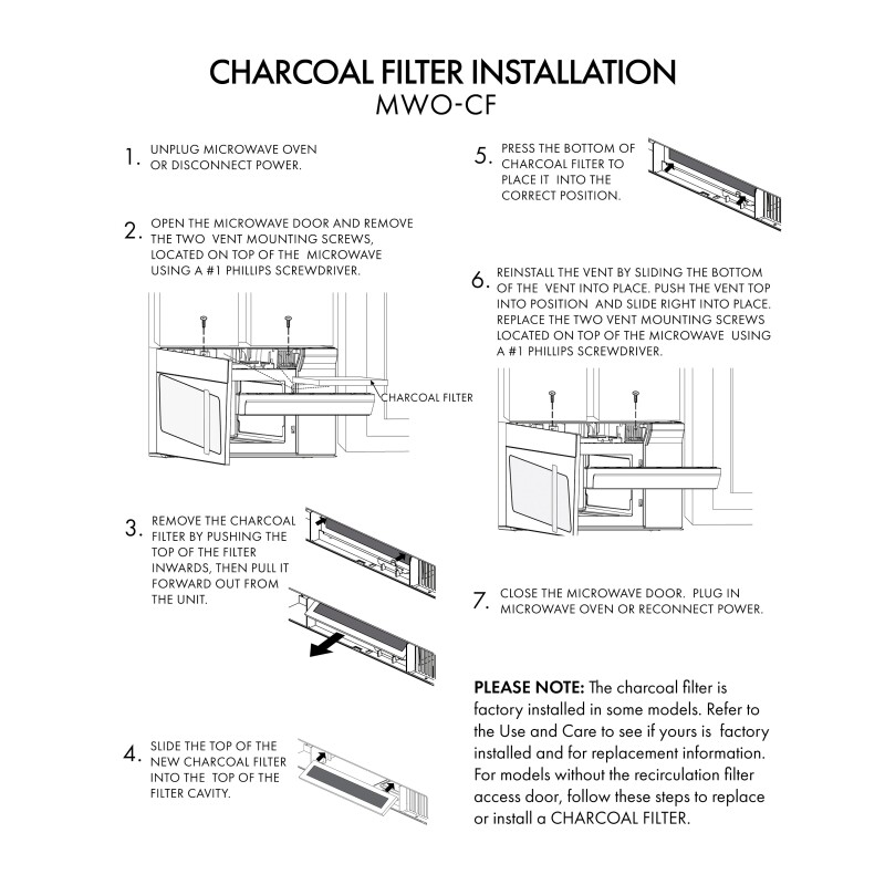 Over the Range Microwave Charcoal Filters MWOCF
