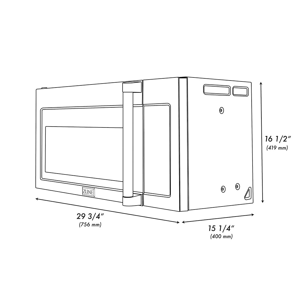 30 In. Stainless Steel Over The Range Convection Microwave Oven With Traditional Handle MWOOTRH30