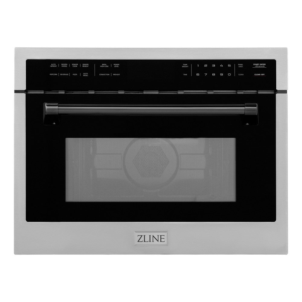 Autograph Edition 24" 1.6 cu ft. Built-in Convection Microwave Oven and Matte Black Accents MWOZ24MB