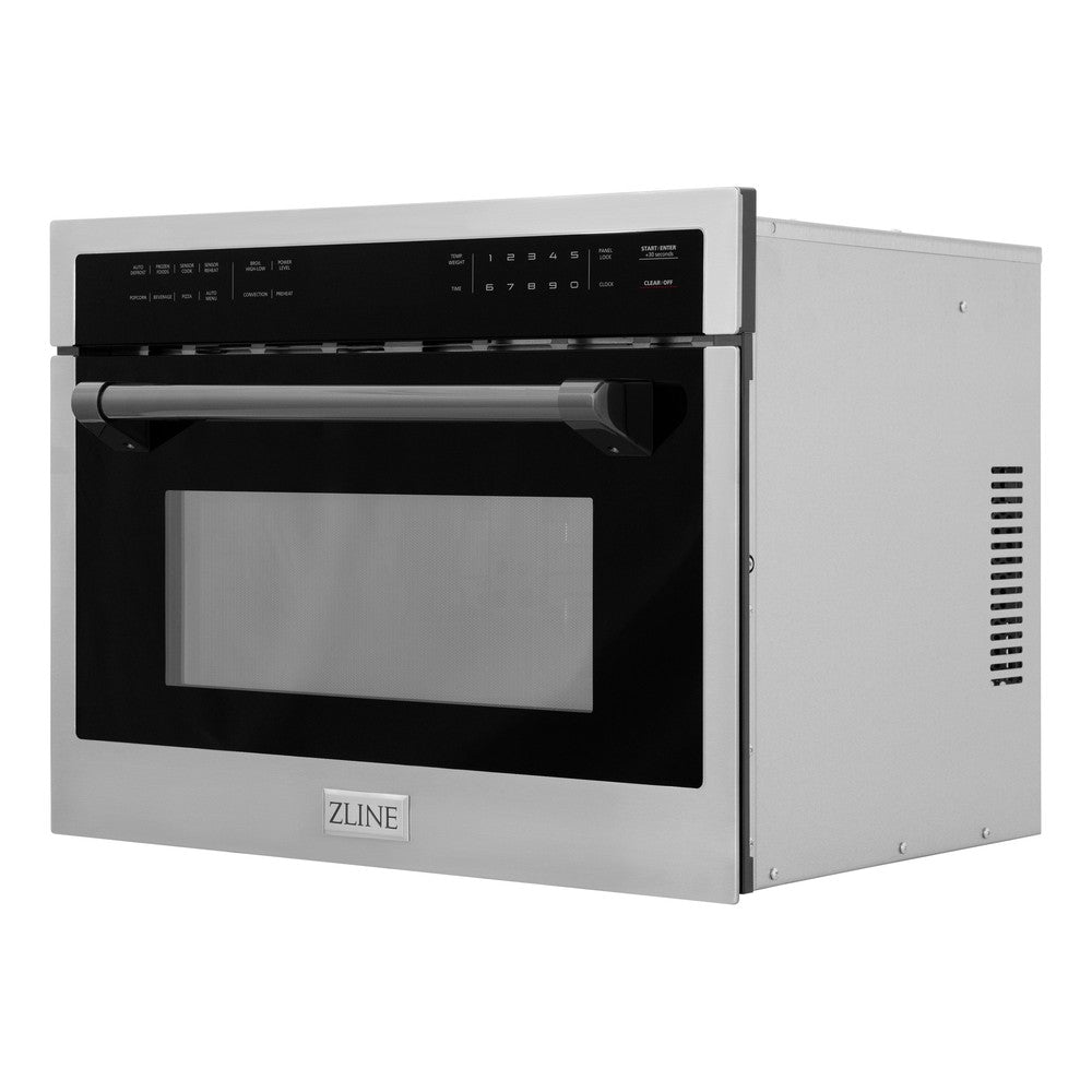 Autograph Edition 24" 1.6 cu ft. Built-in Convection Microwave Oven and Matte Black Accents MWOZ24MB