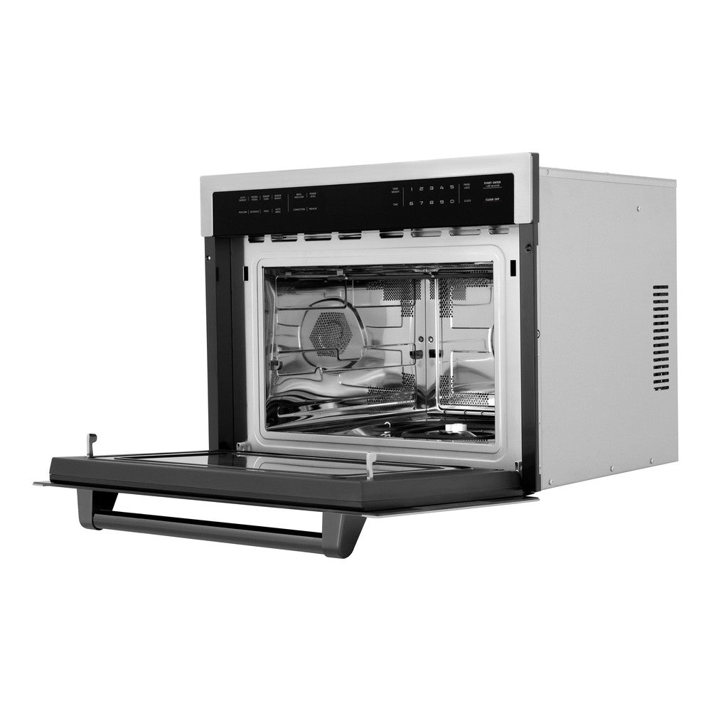 Autograph Edition 24" 1.6 cu ft. Built-in Convection Microwave Oven and Matte Black Accents MWOZ24MB