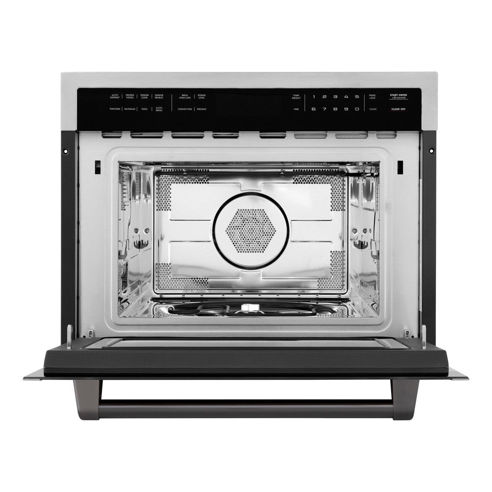 Autograph Edition 24" 1.6 cu ft. Built-in Convection Microwave Oven and Matte Black Accents MWOZ24MB