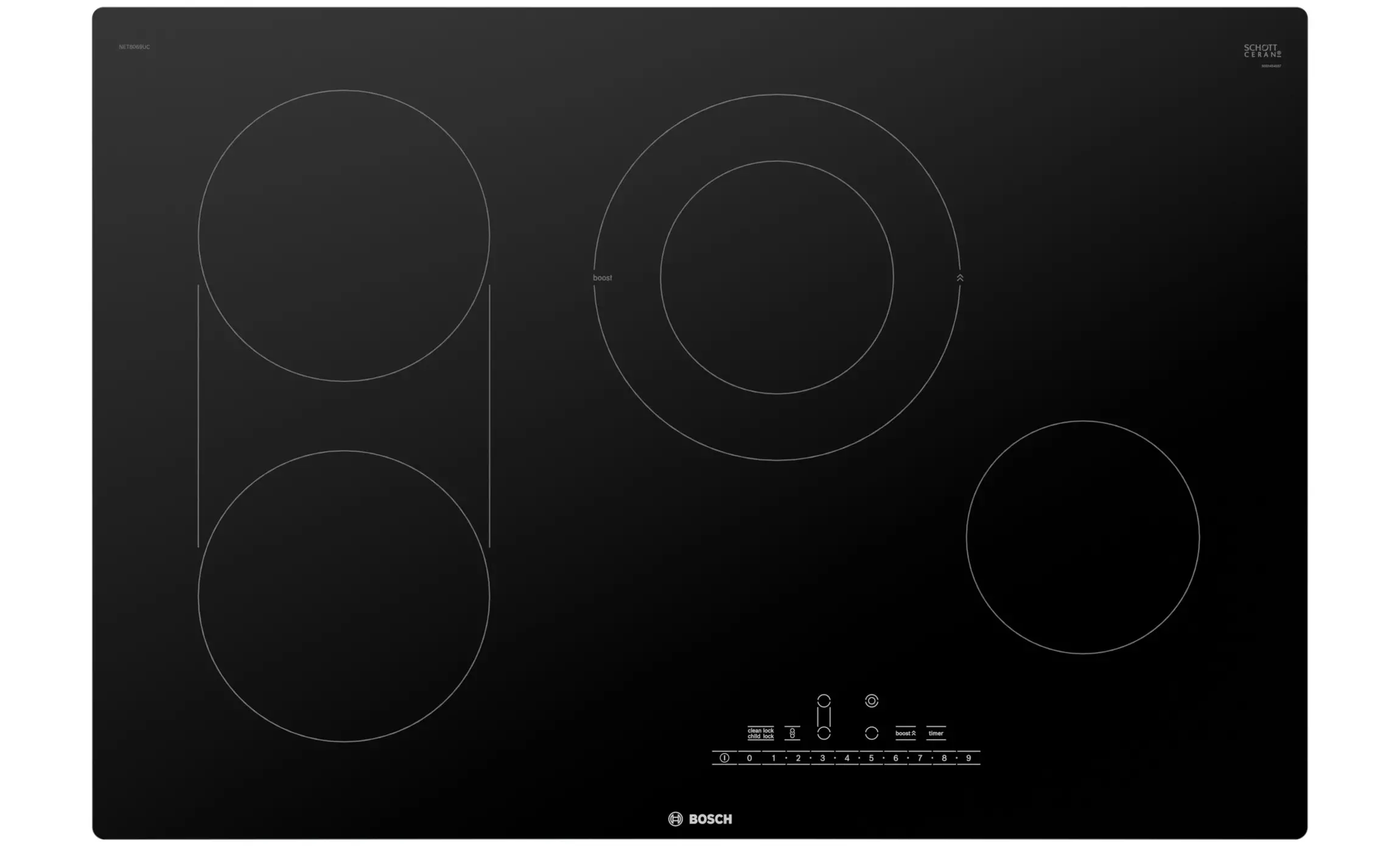 800 Series Electric Cooktop 30 Without Frame NET8069UC