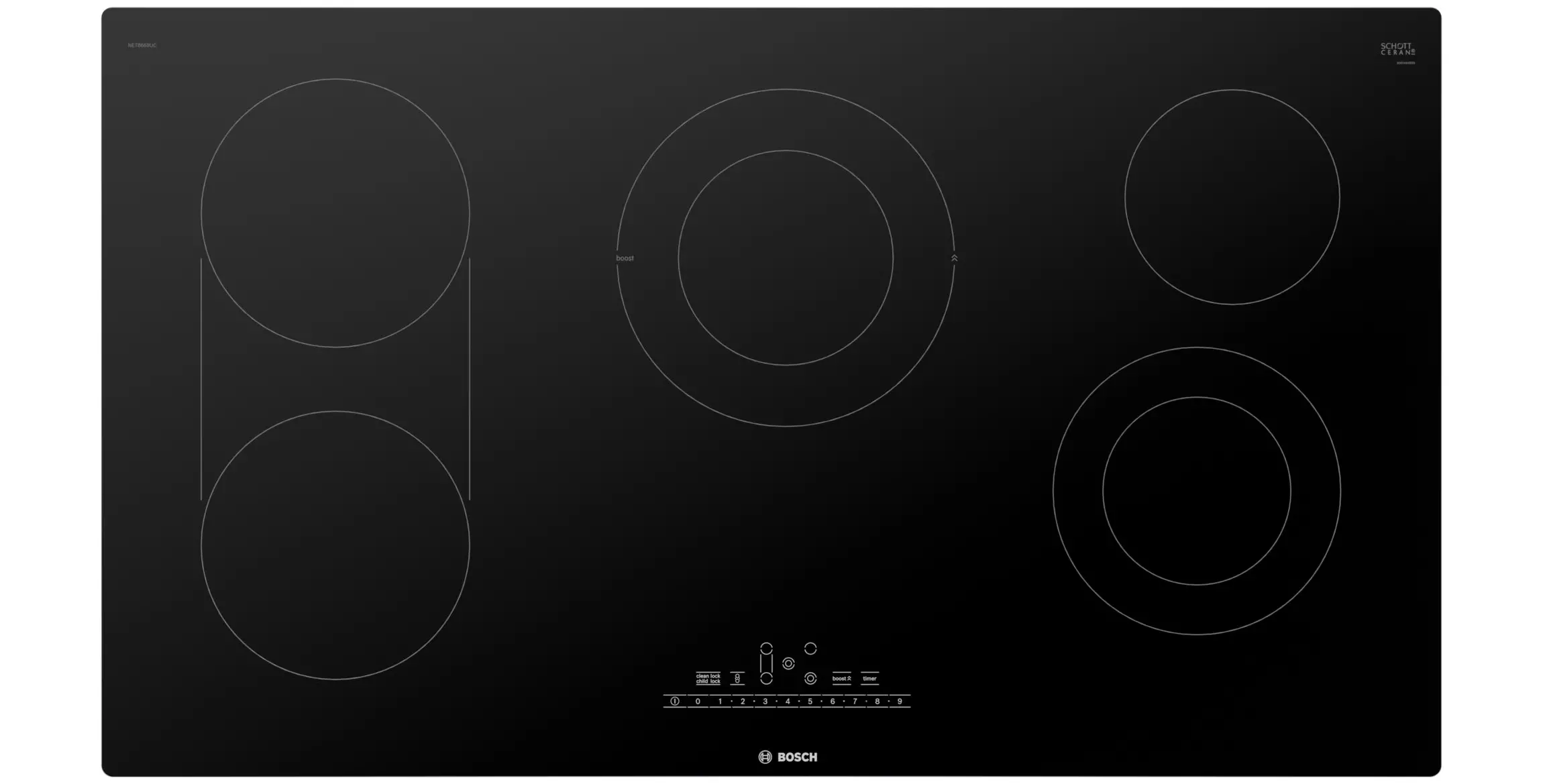800 Series Electric Cooktop 36 Without Frame NET8669UC