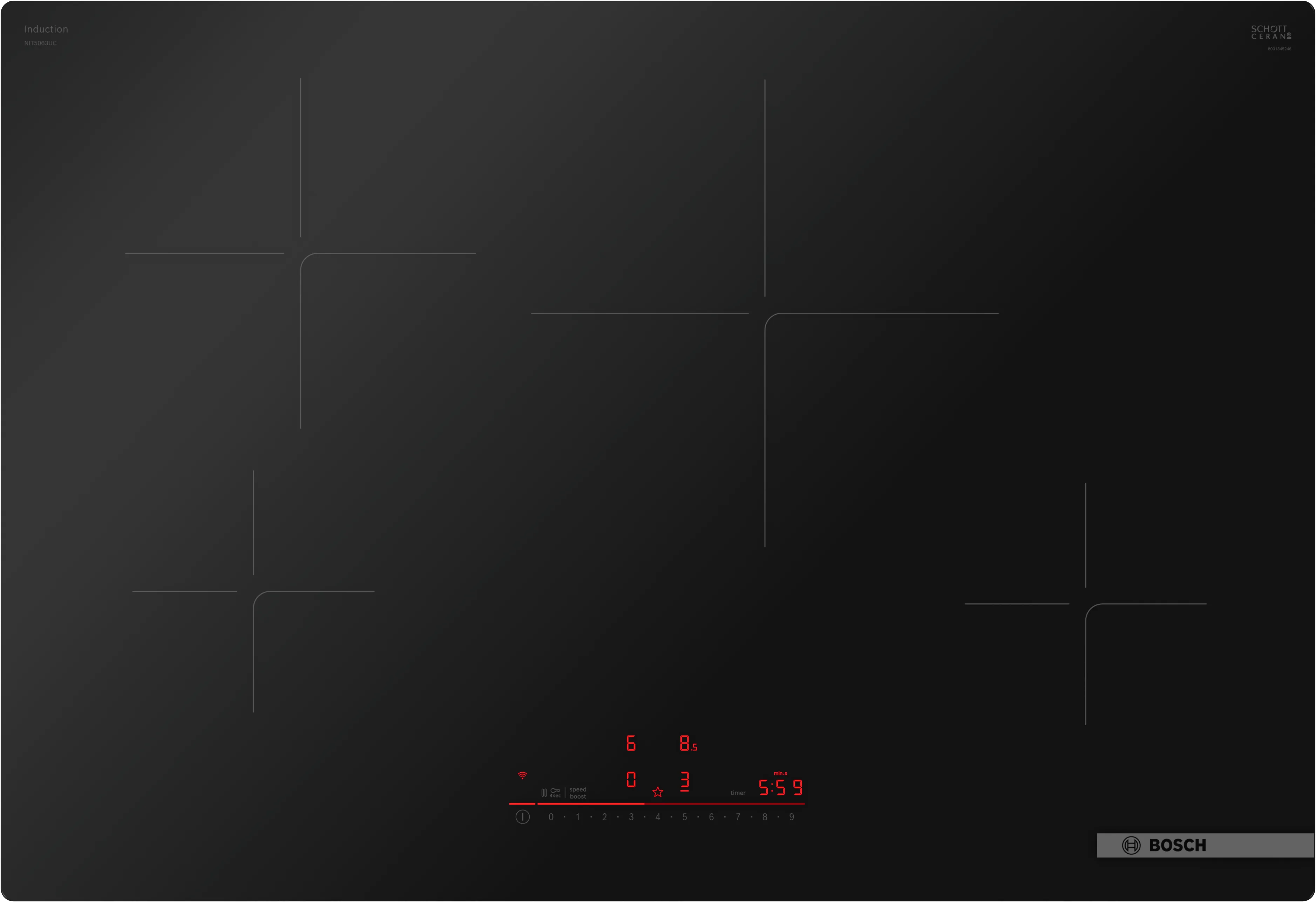 500 Series Induction Cooktop 30'' Without Frame NIT5063UC