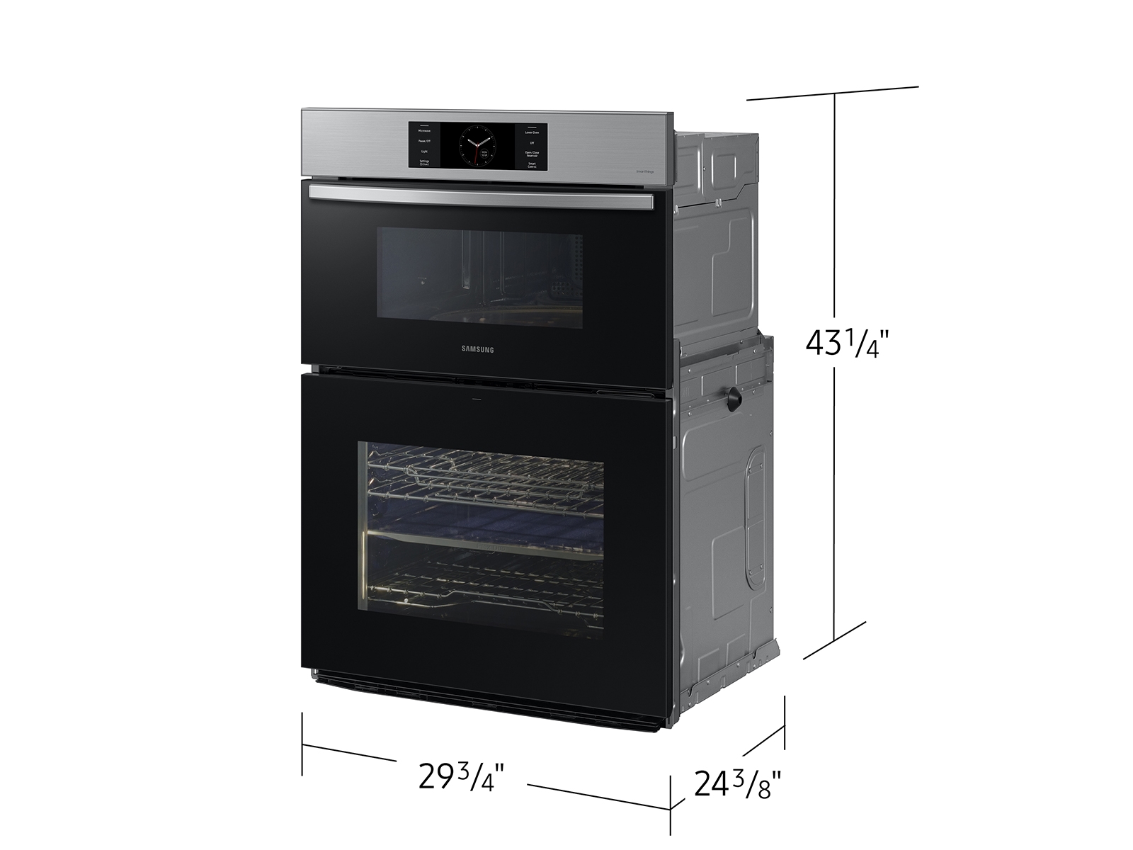 Bespoke 30" Microwave Combination Wall Oven with with Flex Duo™ in Stainless Steel NQ70CG700DSRAA