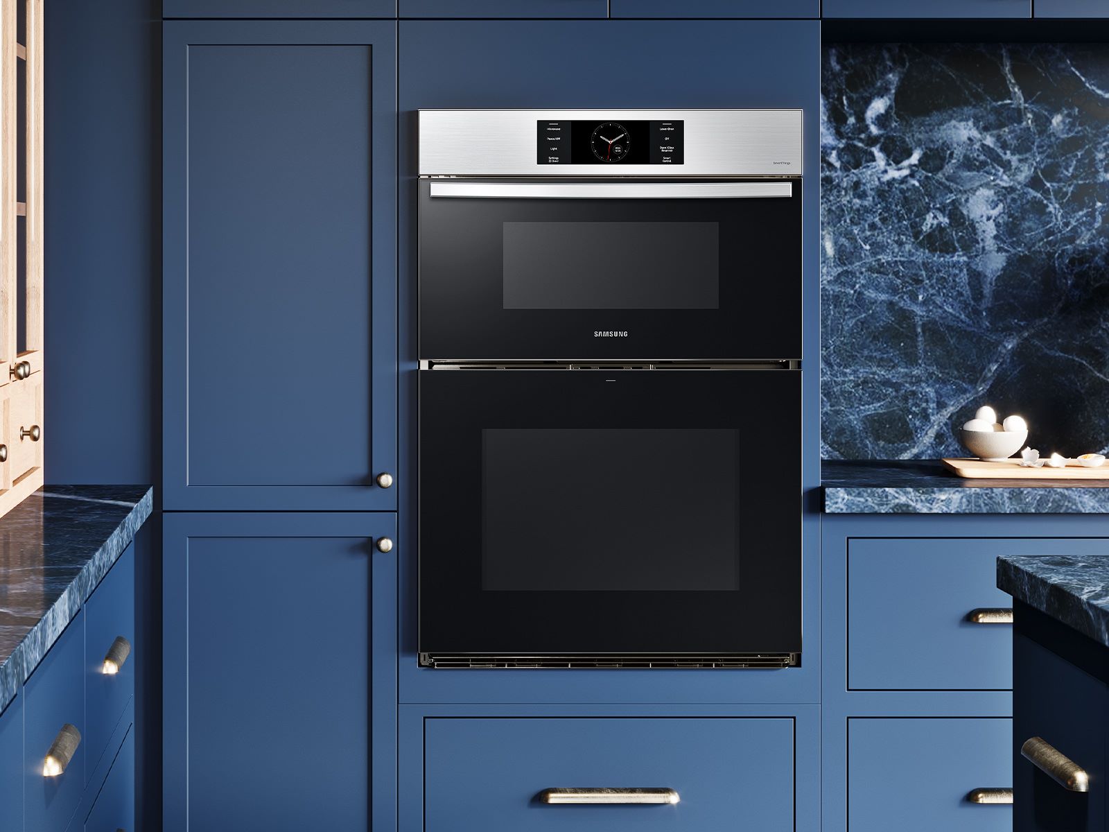 Bespoke 30" Microwave Combination Wall Oven with with Flex Duo™ in Stainless Steel NQ70CG700DSRAA