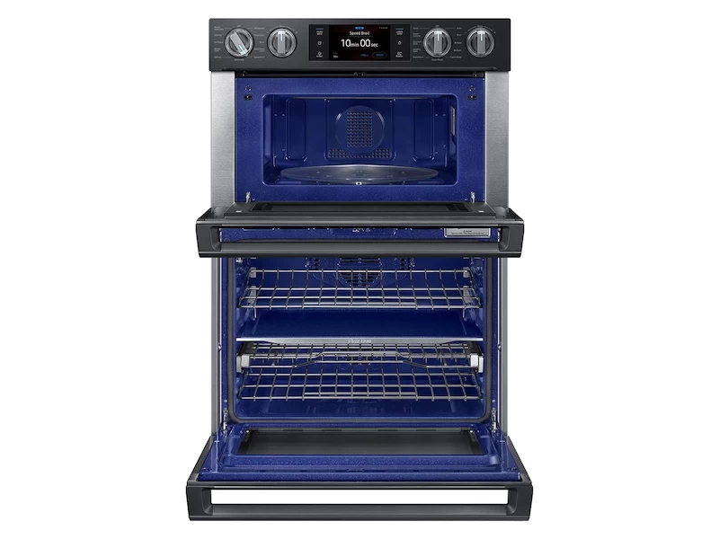 30" Smart Microwave Combination Wall Oven with Flex Duo™ in Black Stainless Steel NQ70M7770DGAA