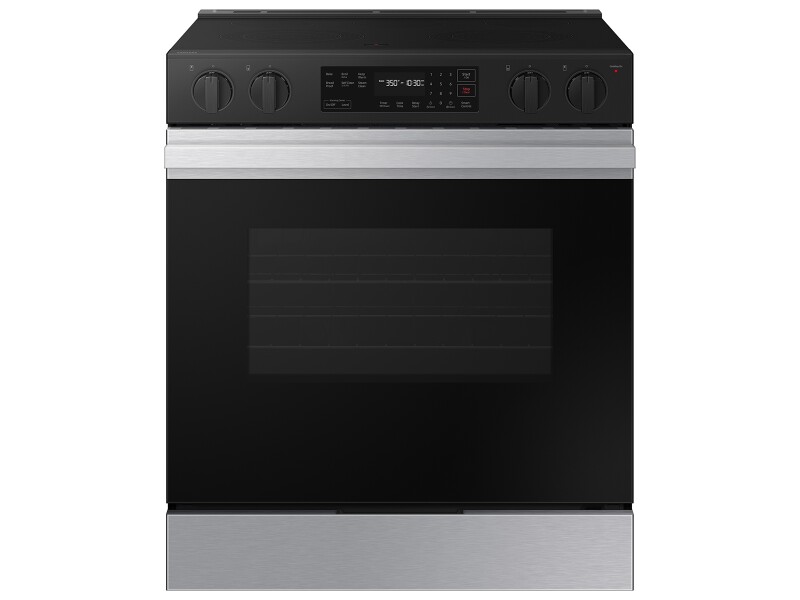 Bespoke 6.3 cu. ft. Smart Slide-In Electric Range with Precision Knobs in Stainless Steel NSE6DG8100SRAA
