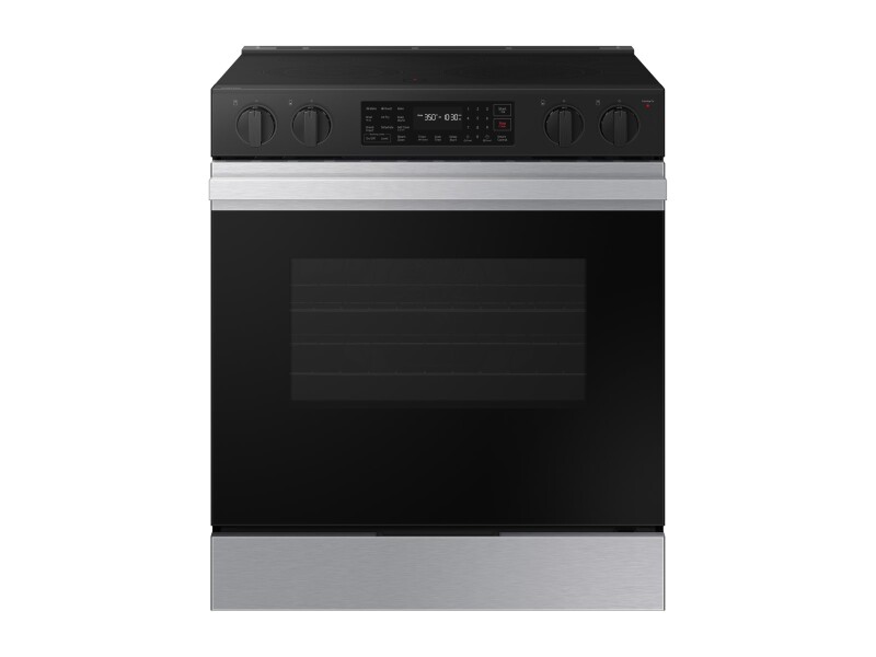Bespoke 6.3 cu. ft. Smart Slide-In Electric Range with Air Fry & Precision Knobs in Stainless Steel NSE6DG8300SRAA