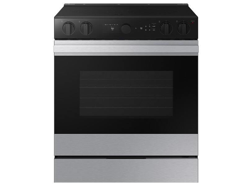 Bespoke 6.3 cu. ft. Smart Slide-In Electric Range with Air Sous Vide & Air Fry in Stainless Steel NSE6DG8500SRAA