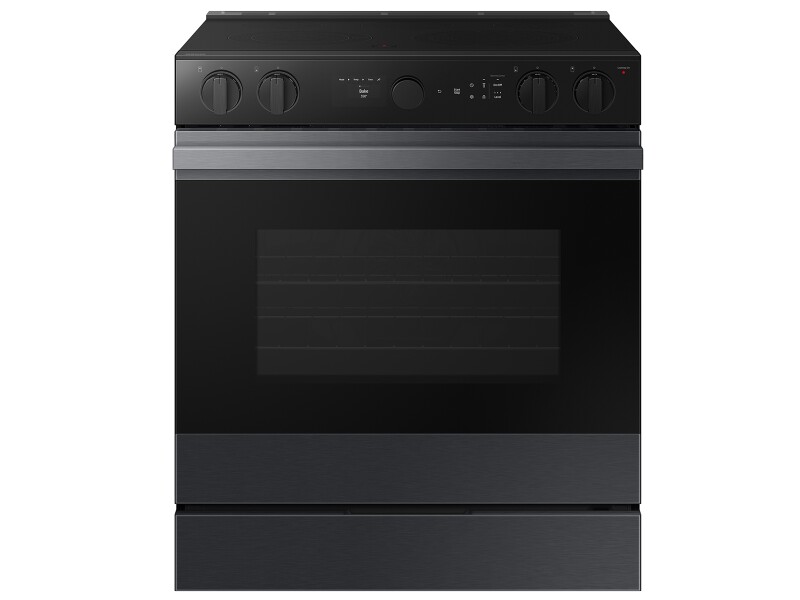 Samsung Bespoke 6.3 cu. ft. Smart Slide-In ENERGY STAR® Certified Electric Range with Air Fry in Matte Black Steel Matte Black Steel NSE6DG8502MTAA Picture 1