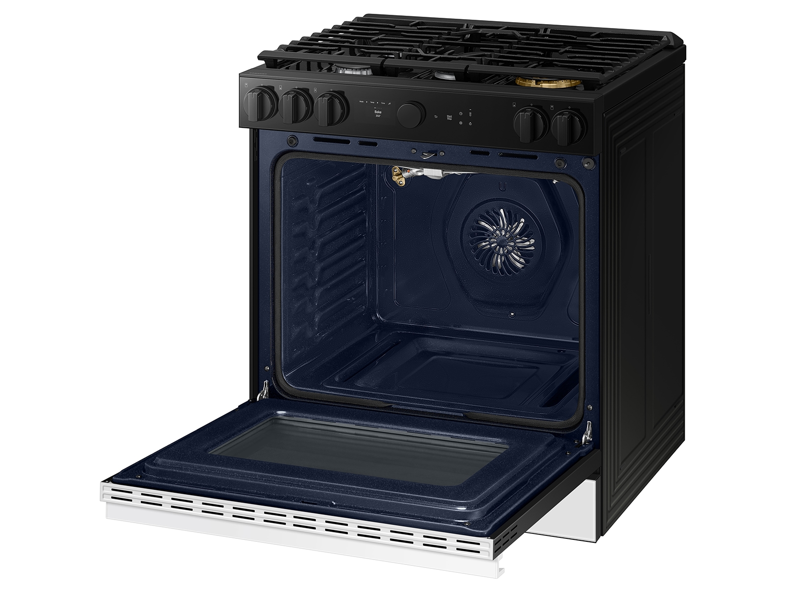 Bespoke 6.0 cu. ft. Smart Slide-In Gas Range with Smart Oven Camera & Illuminated Precision Knobs in White Glass NSG6DB870012AA