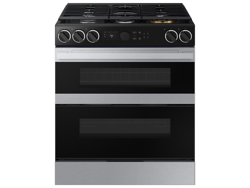 Bespoke Smart Slide-In Gas Range 6.0 cu. ft. with Flex Duo™ & Illuminated Precision Knobs in Stainless Steel NSG6DG8550SRAA