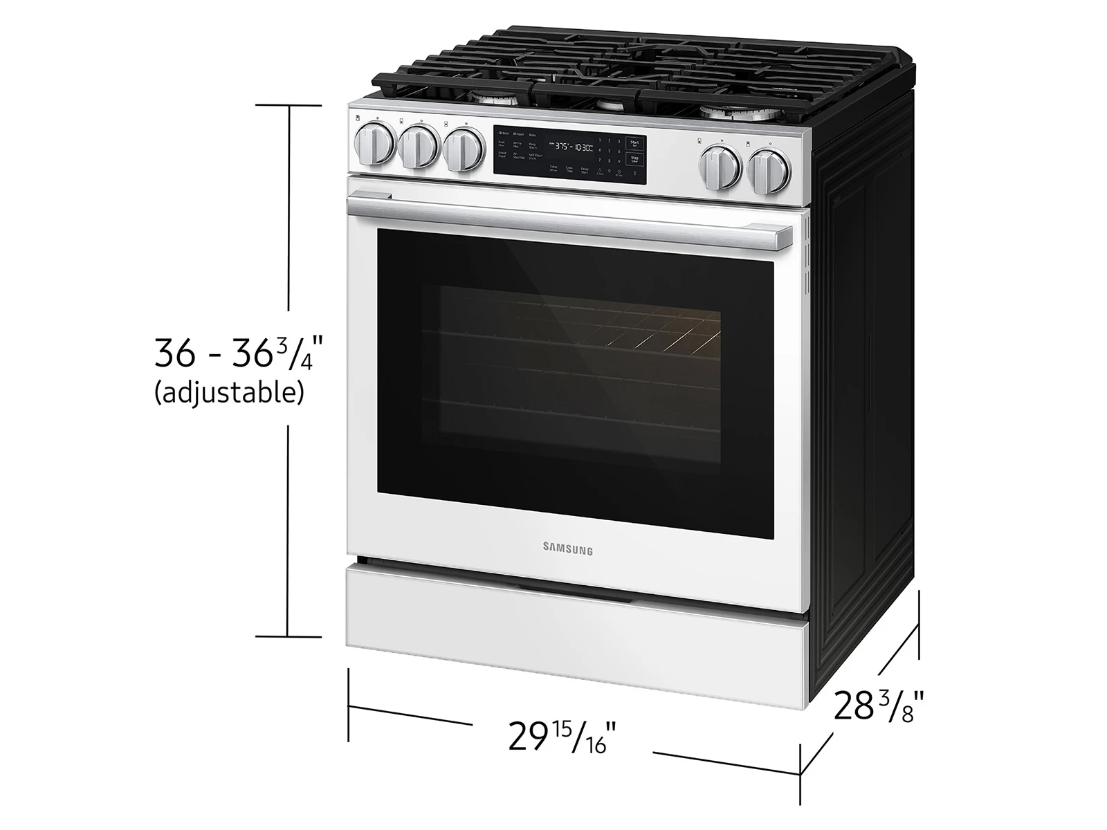 Bespoke Smart Slide-in Gas Range Pro Style Design | Air Fry Max True Convection NSG80H60SWAA