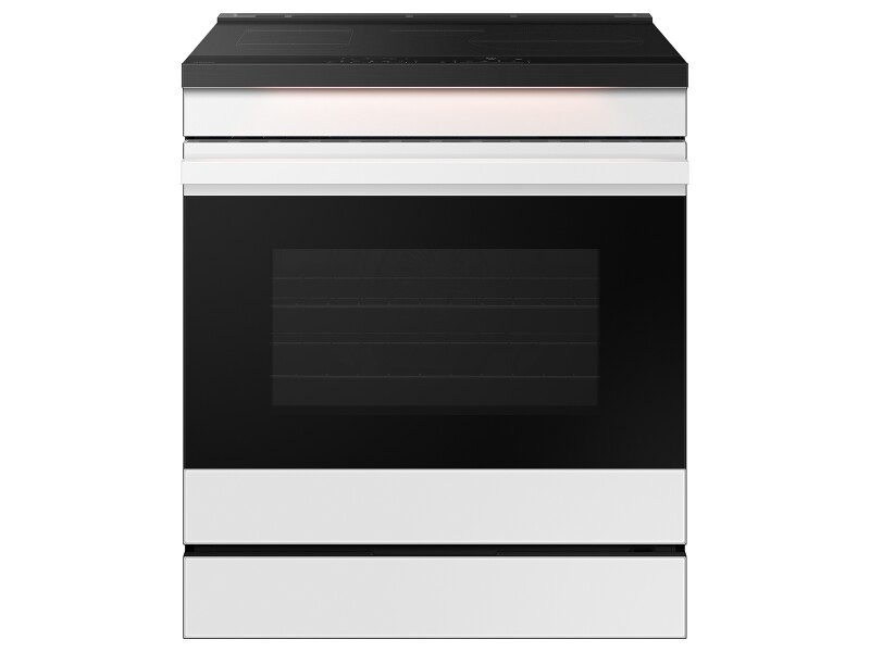 Samsung Bespoke 6.3 cu. ft. Smart Slide-In Induction Range with Ambient Edge Lighting™ & Air Sous Vide in White Glass Other NSI6DB950012AA Picture 1