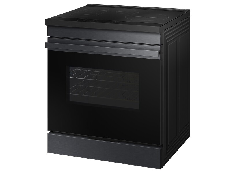 Bespoke 6.3 cu. ft. Smart Slide-In Induction Range with Anti-Scratch Glass Cooktop in Matte Black Steel NSI6DG9100MTAA