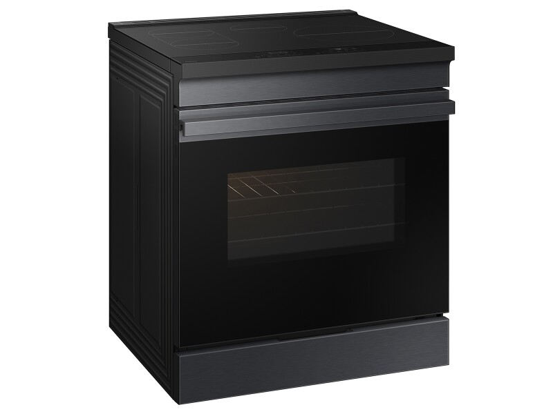 Bespoke 6.3 cu. ft. Smart Slide-In Induction Range with Anti-Scratch Glass Cooktop in Matte Black Steel NSI6DG9100MTAA