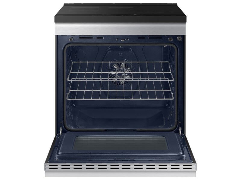 Bespoke 6.3 cu. ft. Smart Slide-In Induction Range with Anti-Scratch Glass Cooktop & Air Fry in Stainless Steel NSI6DG9300SRAA