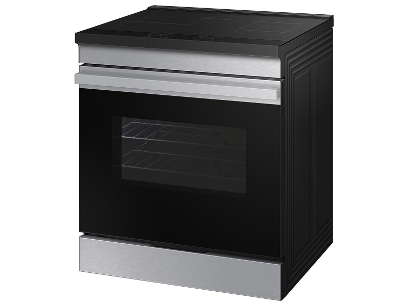 Bespoke 6.3 cu. ft. Smart Slide-In Induction Range with Anti-Scratch Glass Cooktop & Air Fry in Stainless Steel NSI6DG9300SRAA